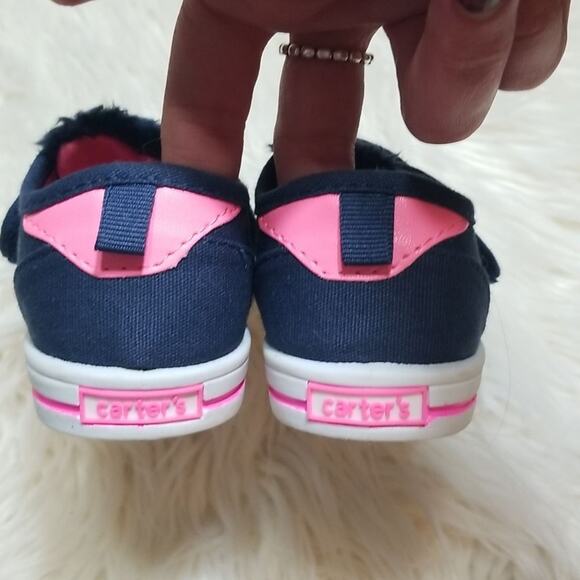 Carter's Navy Blue Little Monster Toddler Sneakers NWOT - Picture 4 of 7